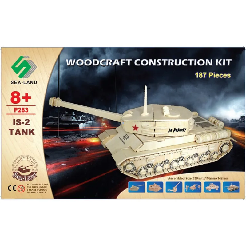 Woodcraft Drevené 3D puzzle Tank IS-2 P283