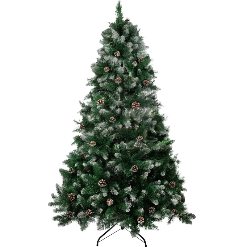 Vianočný stromček Albero, jedľa, zasnežené konce, so šiškami, 200 cm