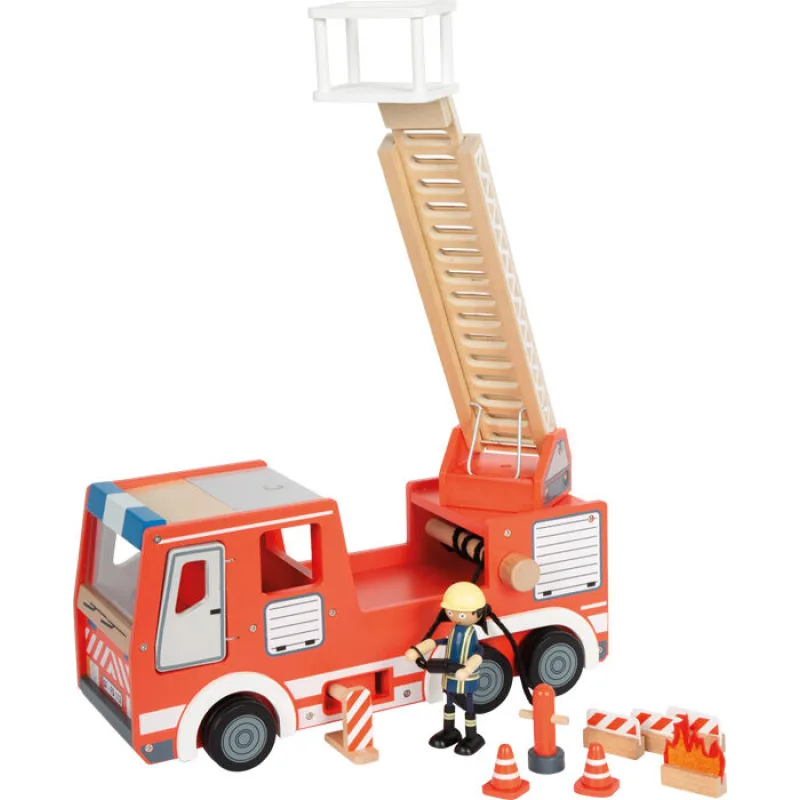 Drevené hasičské auto