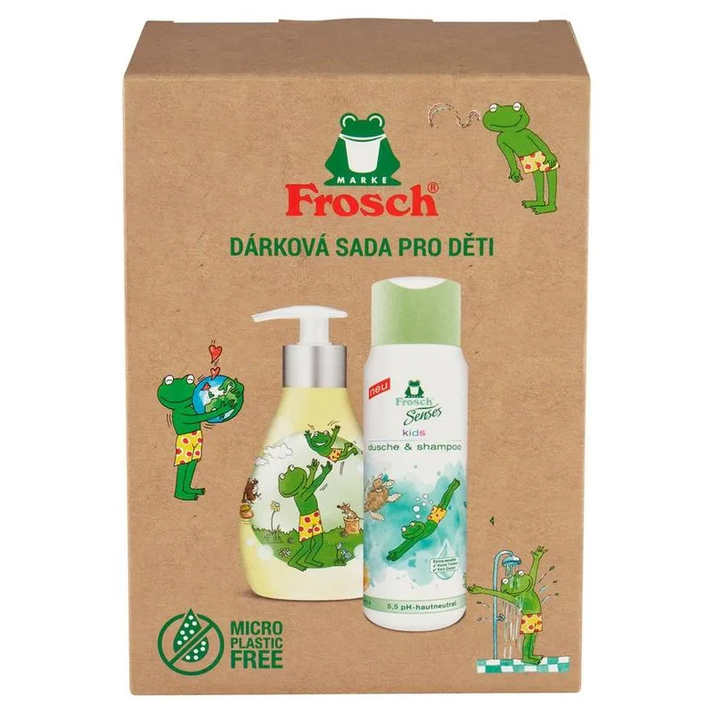 Súprava darčeková Frosch, sprchový gél a šampón, detská, 2x300 ml