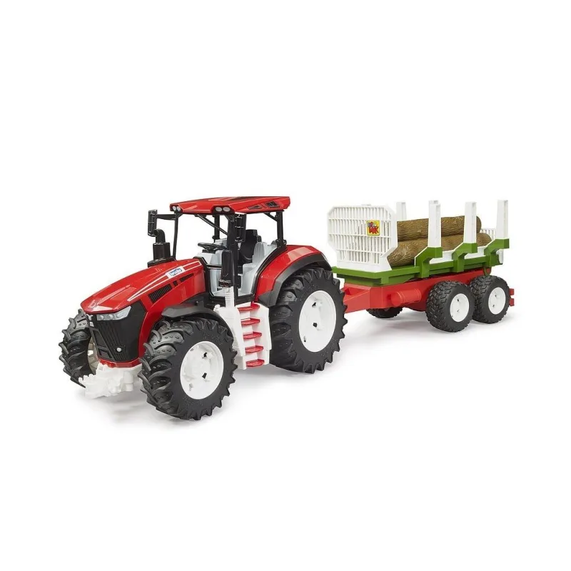 Bruder 3453 Traktor ROADMAX s prívesom na drevo a kládami