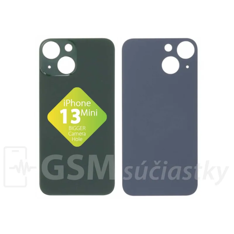 iPhone 13 Mini - Zadné sklo housingu Zelené