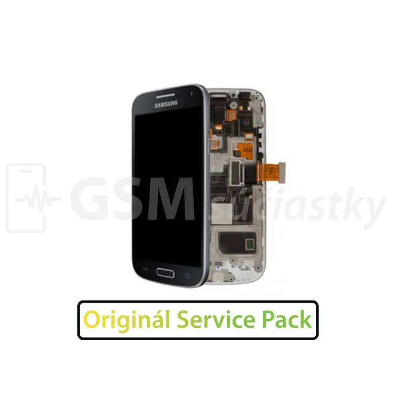 LCD displej + Dotykové sklo a Rám Samsung I9195 Galaxy S4 mini Originál Farba: Čierna