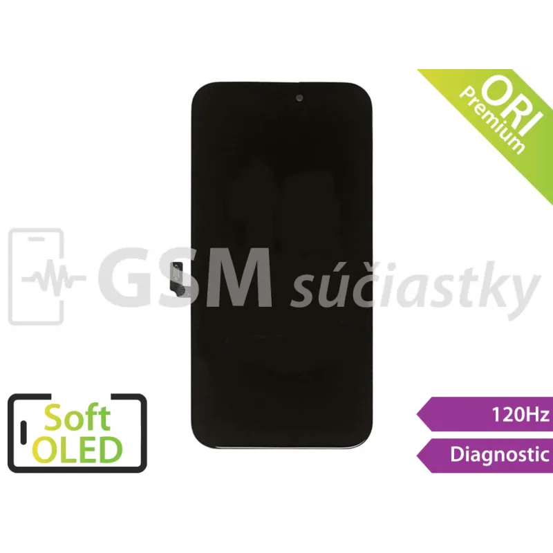 iPhone 16 Plus - LCD displej + dotykové sklo - zobrazujúci sa ako Originál