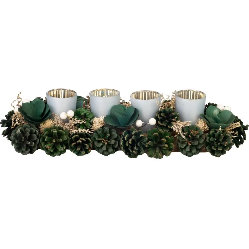 Adventná ikebana, zelená, 45x15x9 cm