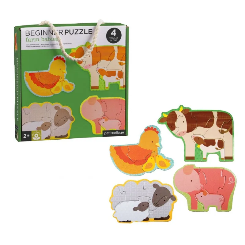 Petitcollage Prvé puzzle zvieratká z farmy 18 ks