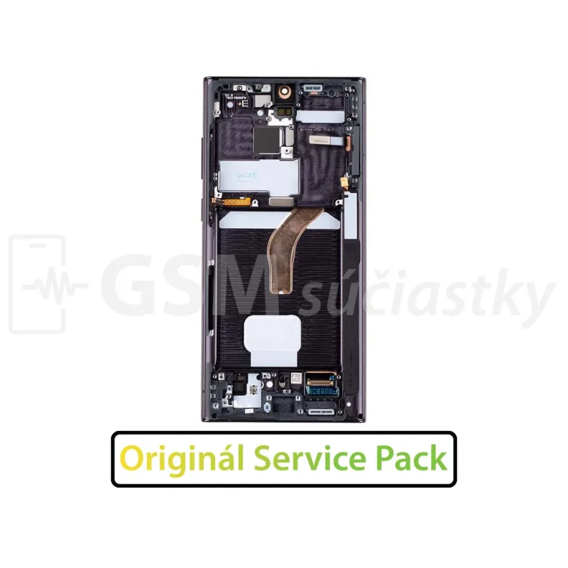 LCD Displej + Dotykové sklo Samsung Galaxy S22 Ultra S908B - originál Farba: Phantom black
