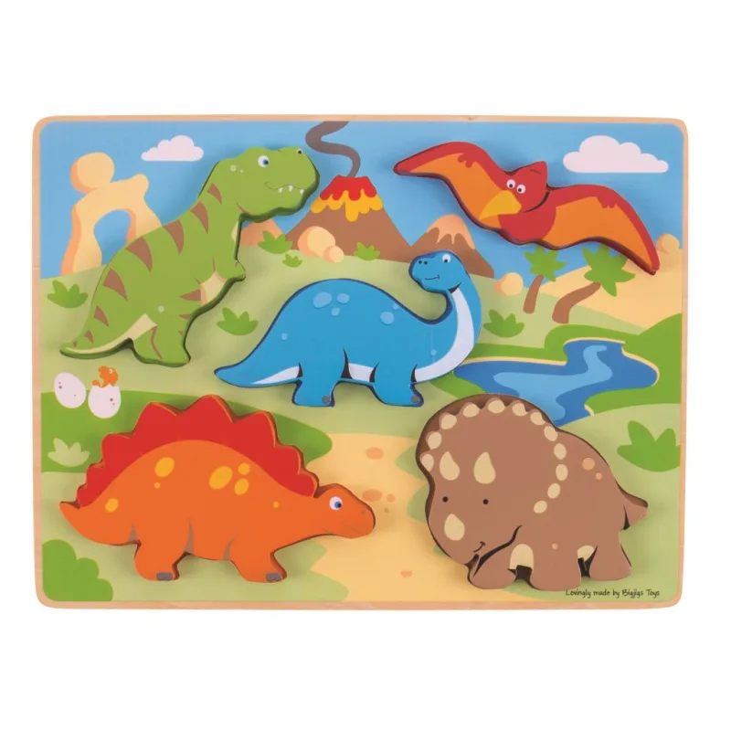 Bigjigs Toys Vkladacie puzzle - Dinosaury