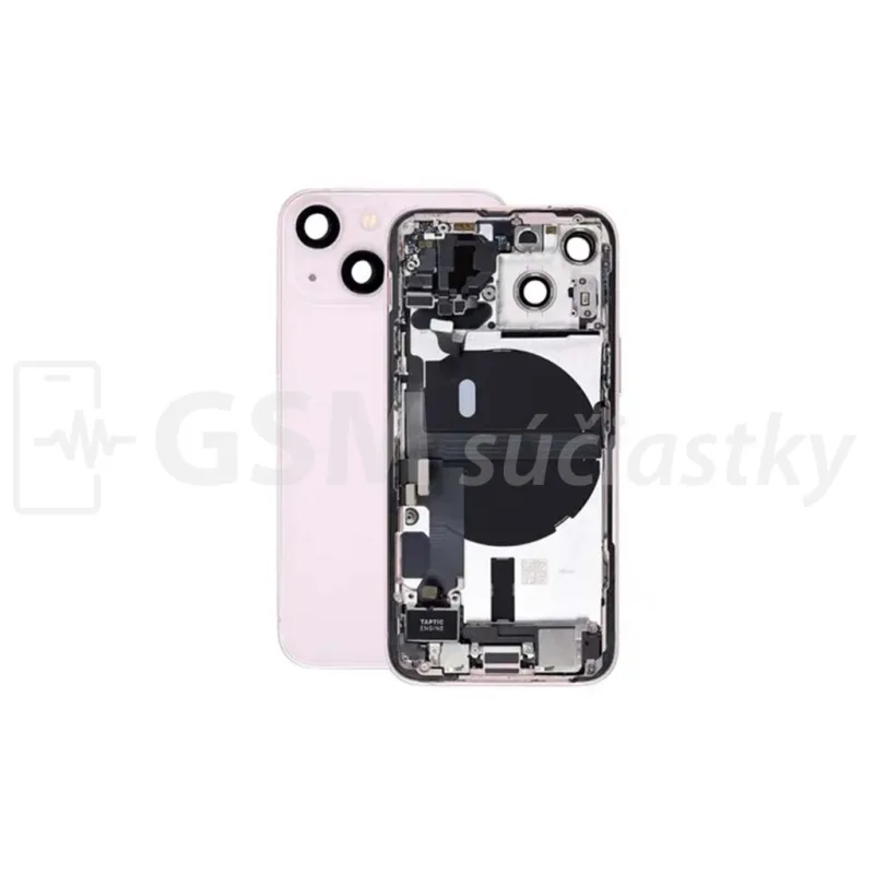 iPhone 13 mini - Zadný Housing s Malými Dielmi - Ružový