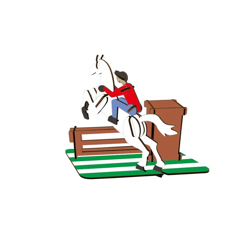 Woodcraft Drevené 3D puzzle Stojanček na ceruzky Dostihy