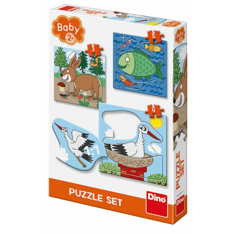 Dino Puzzle set Kde žijú zvieratká?