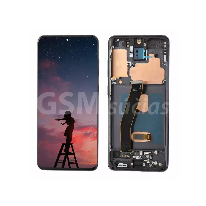 Samsung G980 Galaxy S20 - LCD displej + Dotykové sklo a Rám (OLED) Farba: Čierna