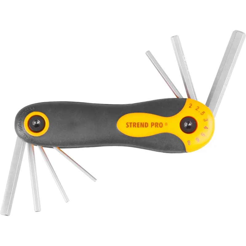 Sada kľúčov Strend Pro HK0203 – 9 dielna, Hex, sklápacia