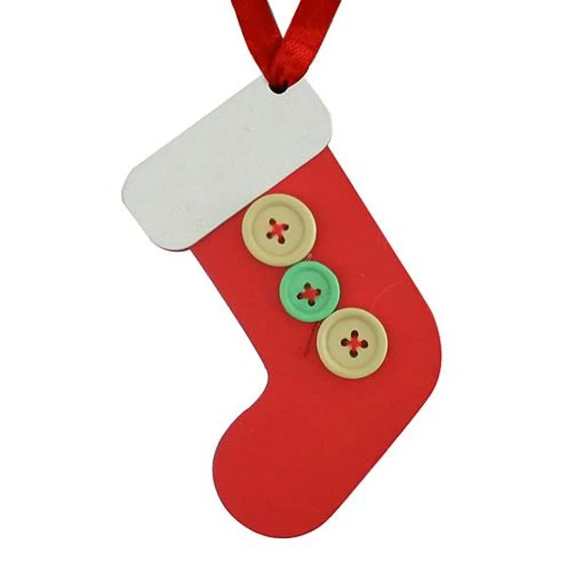 Vianočné ozdoby na stromček Čižma, závesná, balenie 5 ks