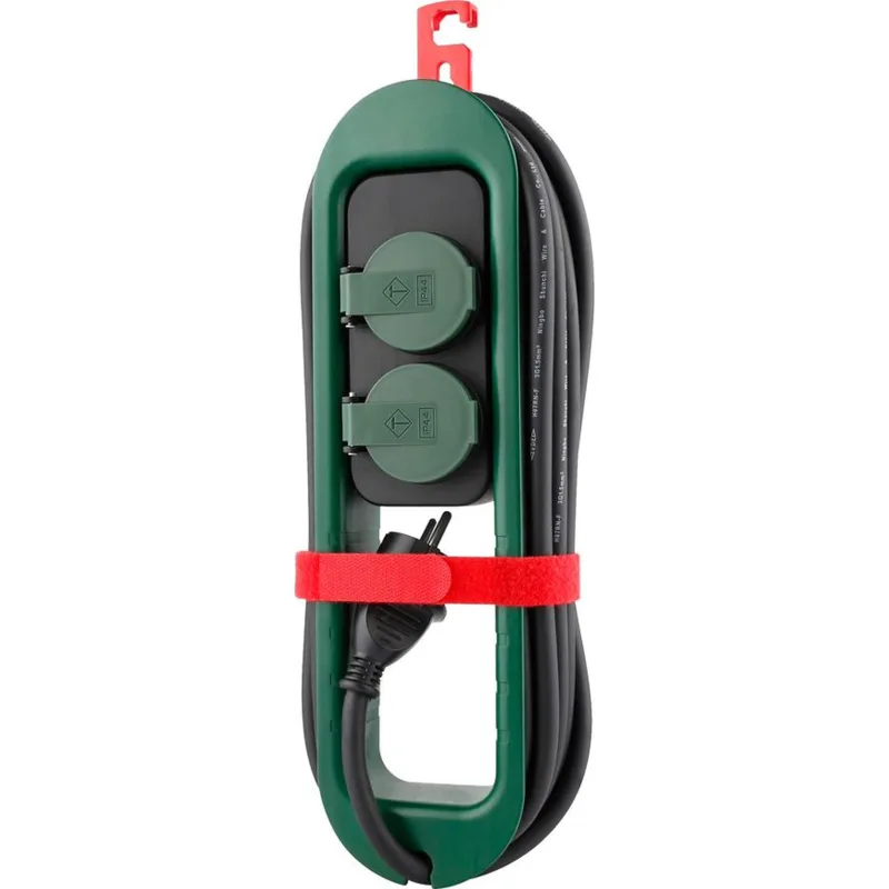 Predlžovací kábel FS0701, 4,9 m, 2× zásuvka, IP44, hák na zavesenie