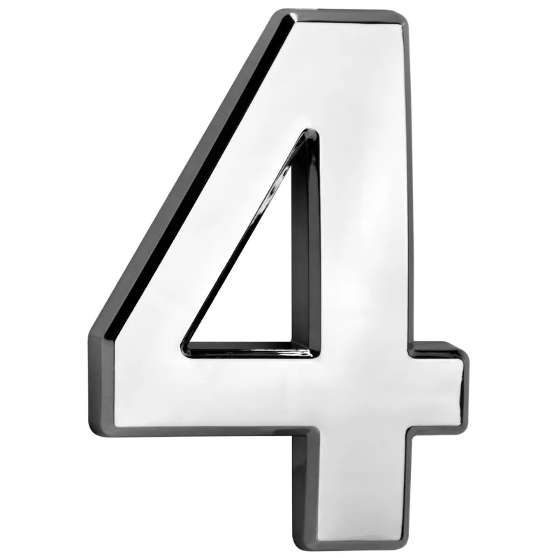 Číslo na dom MagicHome 4 – strieborné, 70x100 mm
