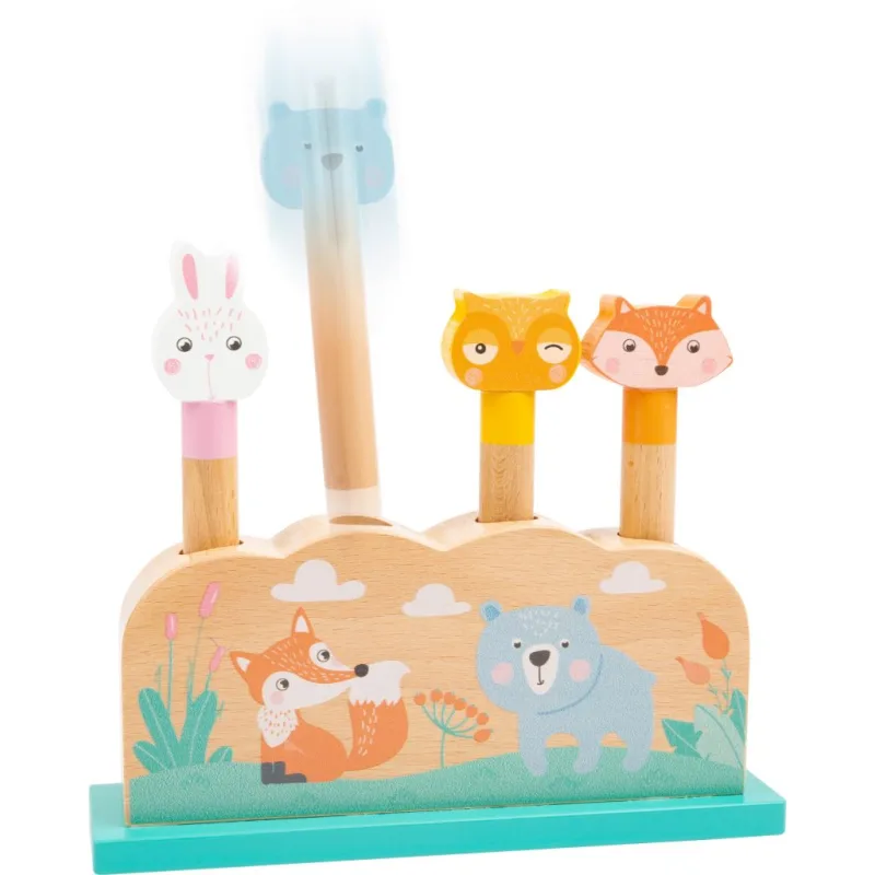 Drevená vystreľovacia hra Zvieratká