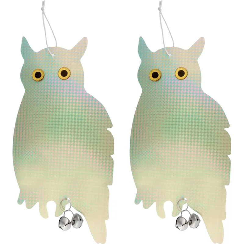 Plašič vtákov sova, reflexná, s rolničkou, 41,5x20 cm, 2 ks, Strend Pro