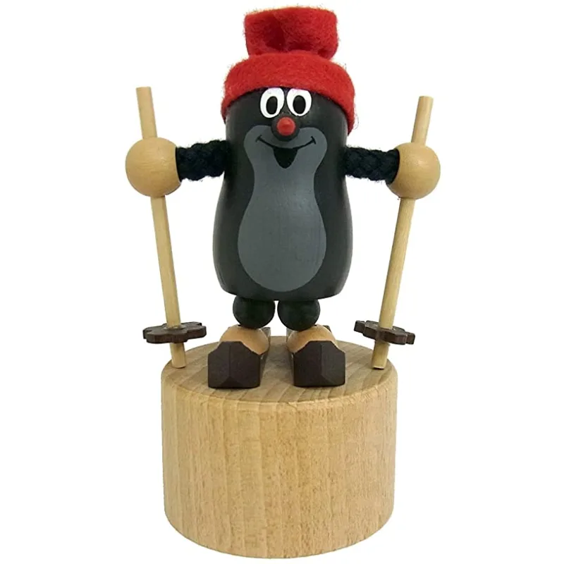 Detoa Stláčacia figúrka Krtko na lyžiach