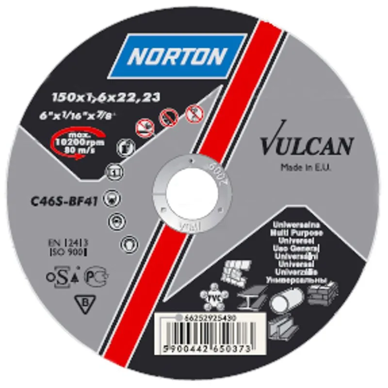 Rezný kotúč na kov a nerez NORTON Vulcan A 230x1,9x22 mm