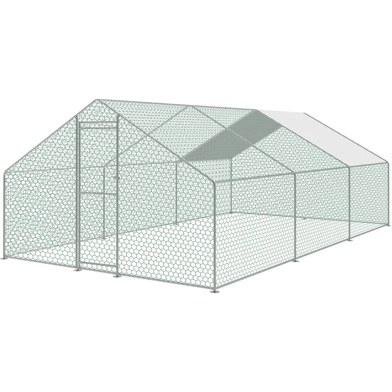 Kurín pre sliepky, voliéra, klietka, so strechou, 3x6x2 m