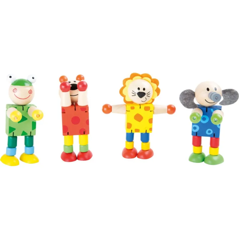 Flexibilné drevené postavičky Zvieratká 1 ks