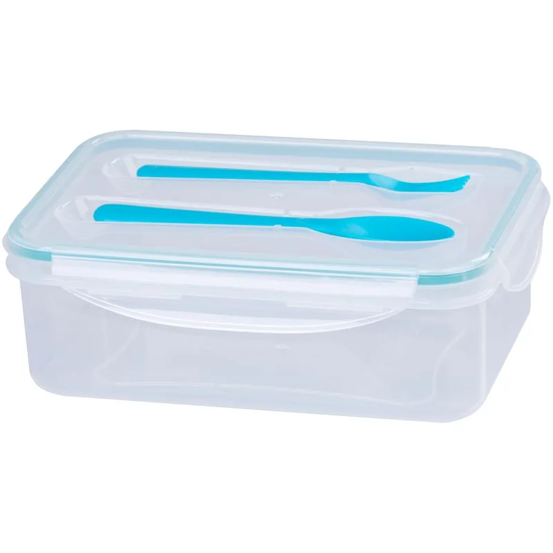 Obedár MagicHome, 1,5 l, hranatý, s vidličkou a lyžicou