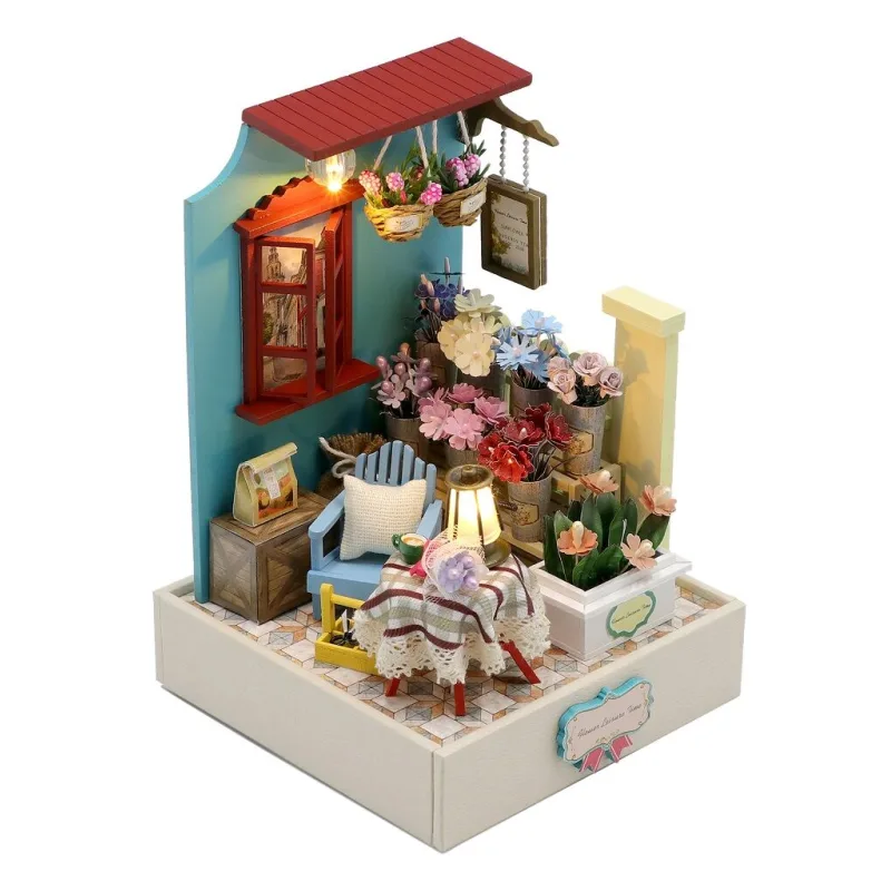 Dvěděti Miniatúra domčeka Izba kvetinového odpočinku