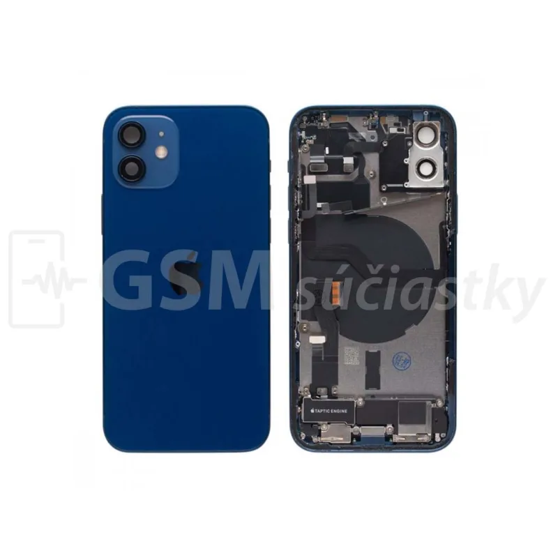 iPhone 12 mini - Zadný Housing s Malými Dielmi - Modrý