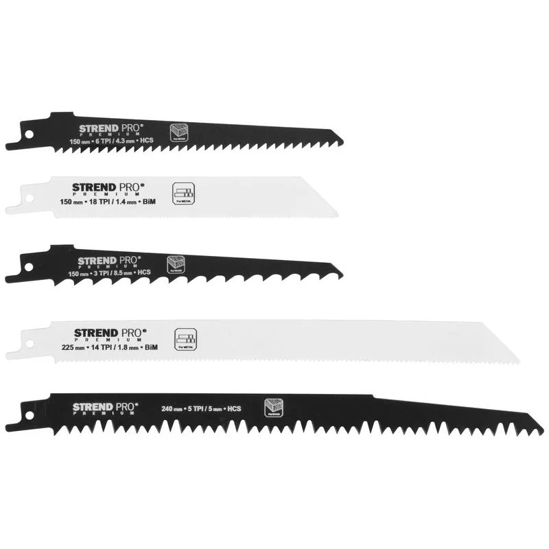 List do chvostovej píly Strend Pro, mix, 5 ks