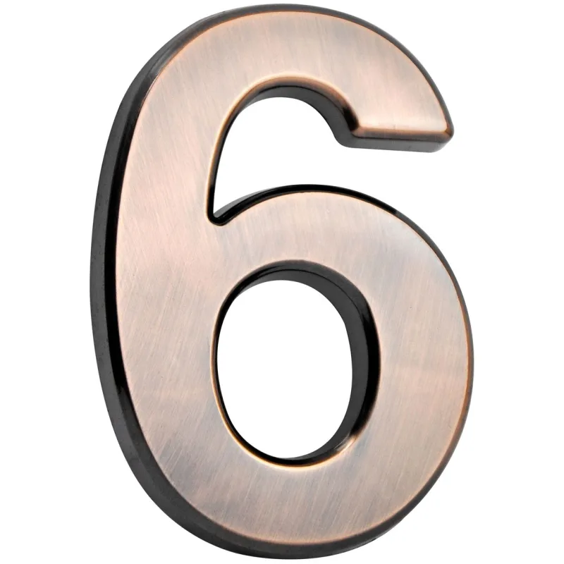 Číslo na dom MagicHome 6 – bronzové, 70x100 mm