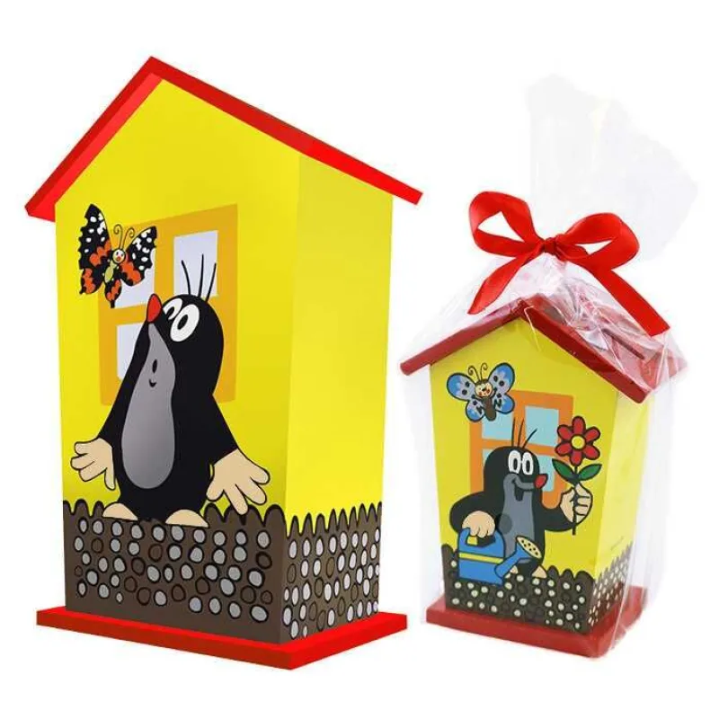 Drevená pokladnička Krtko