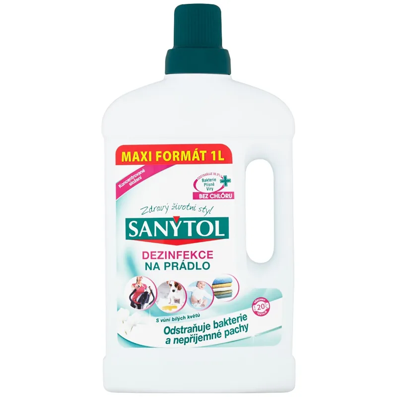 Dezinfekcia Sanytol, na bielizeň, vôňa bielych kvetov, 1 l
