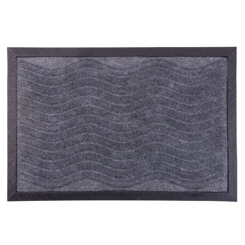 Rohožka pred dvere Waves – 40x60 cm, sivá