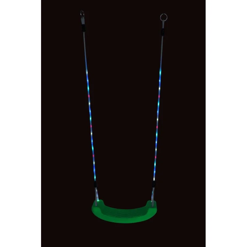 Dvěděti Plastová svietiaca hojdačka zelená