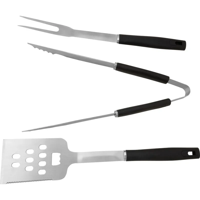 Sada náradia na grilovanie a opekanie, nerez, 3-dielna