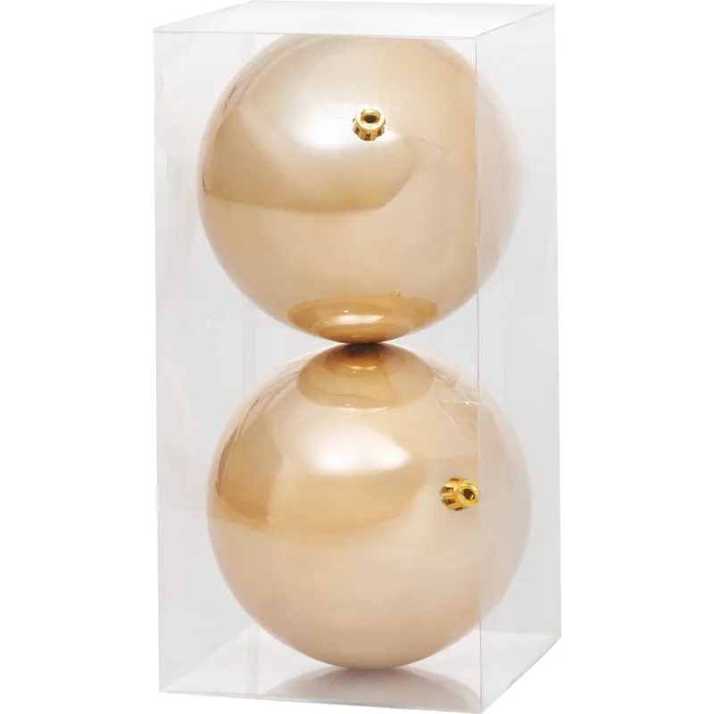 Gule na vianočný stromček, 2 ks, zlaté, 12 cm