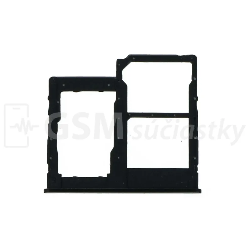 Držiak SIM karty a SD karty Samsung A405F Galaxy A40 Farba: Čierna