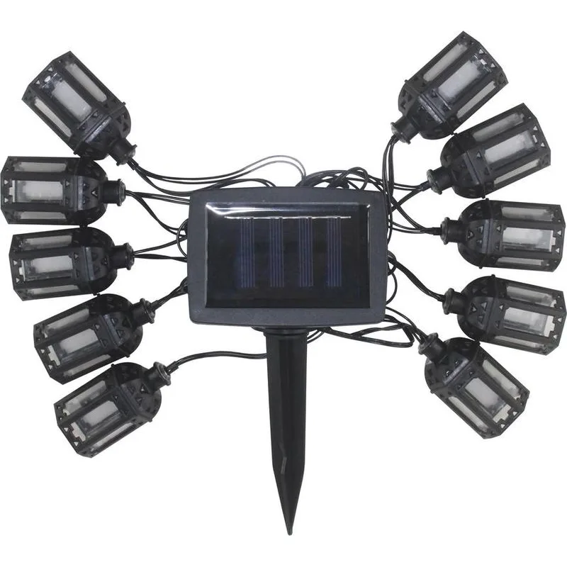 Solárna reťaz z lampášov – 10x LED, 1,8 + 2 m