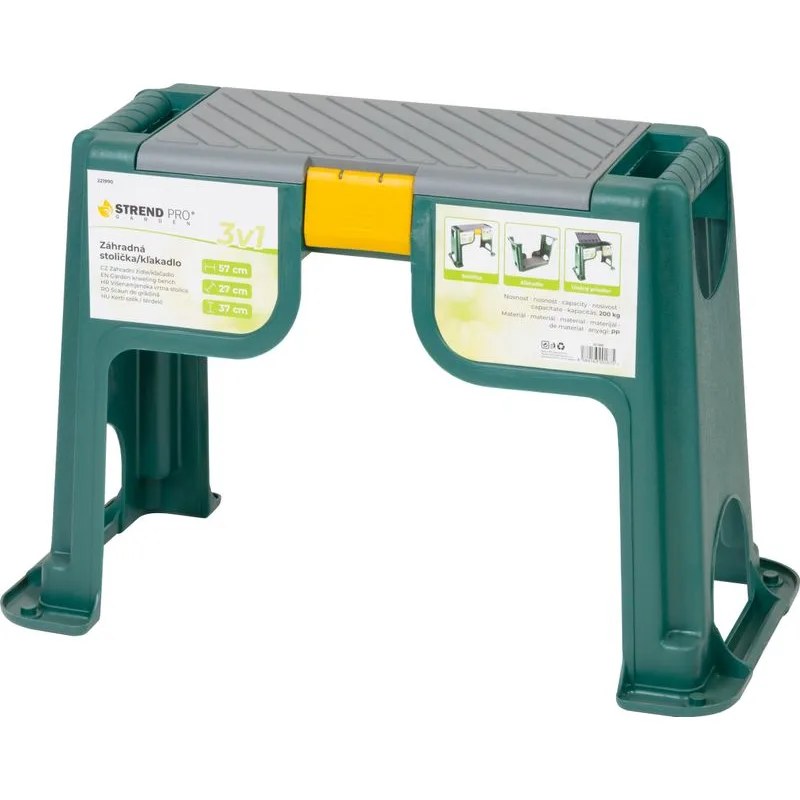 Stolička Strend Pro TC1611, záhradná, s úložným priestorom, kľakadlo, 57x27x37 cm