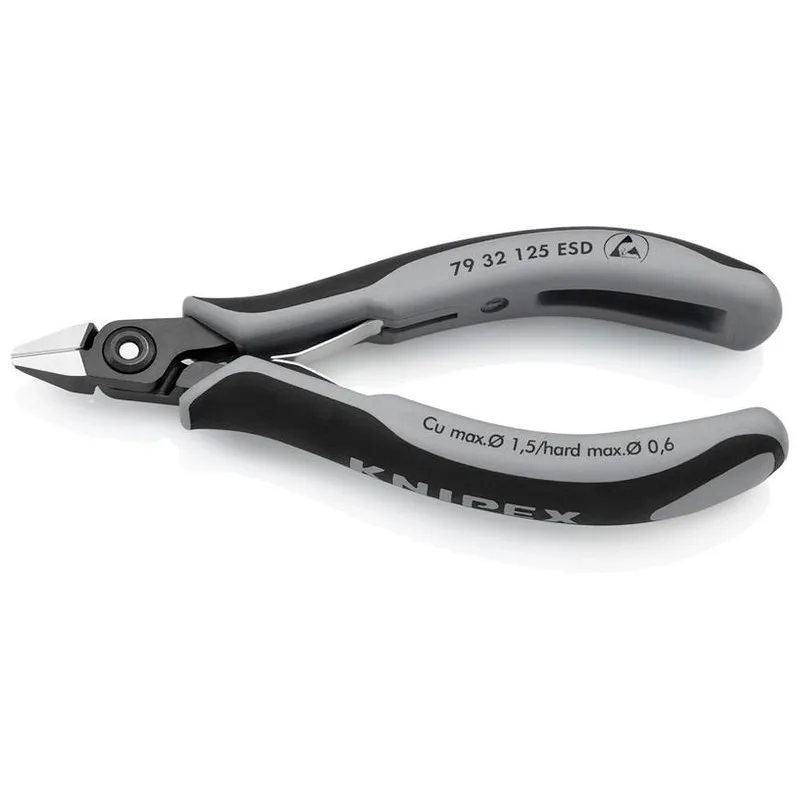 Kliešte KNIPEX 79 32 125 ESD – 125 mm, štiepacie, bočné, presné, elektronika