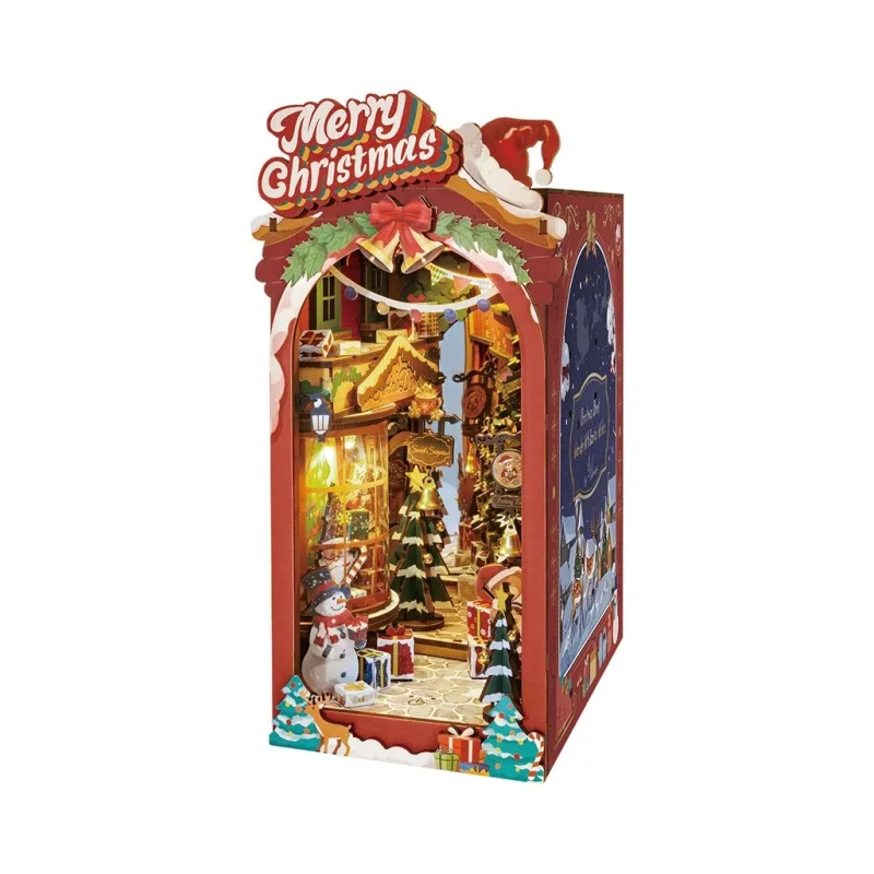 RoboTime 3D puzzle Zarážka na knihy Vianočná ulička
