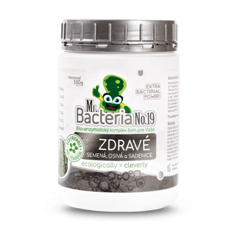 Aktivátor Mr.Bacteria No.19, živiny pre zdravé semená osivá a sadenice, 500g