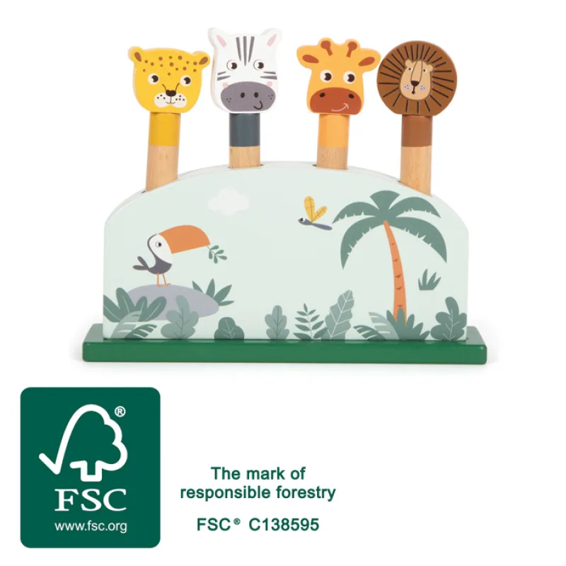 Skákajúca hra so zvieratkami Safari