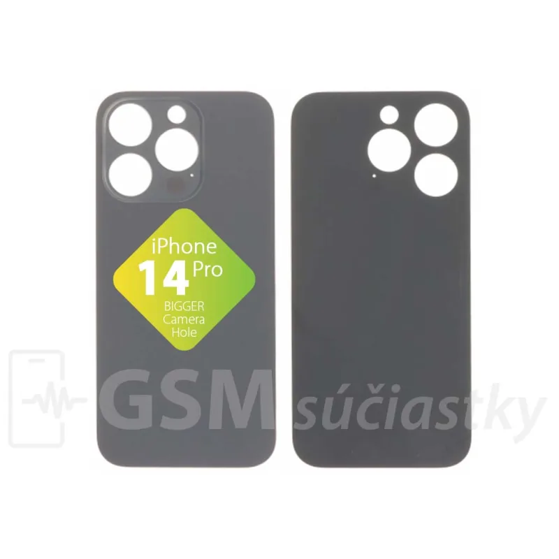 iPhone 14 Pro - Zadné sklo housingu Space Black