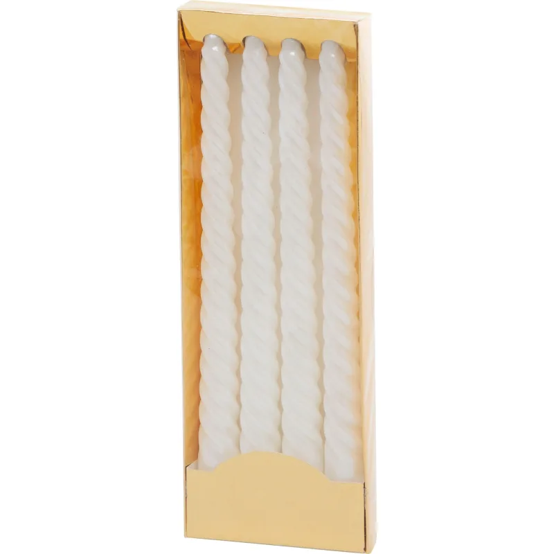 Biele špirálové sviečky MagicHome, 25 cm, balenie 4 ks