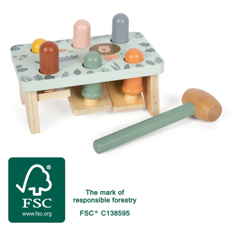 Drevená zatĺkačka Safari