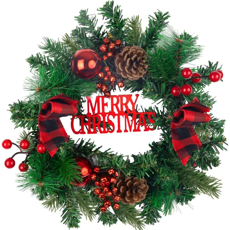 Vianočná dekorácia veniec, prírodná kombinácia, 25 cm