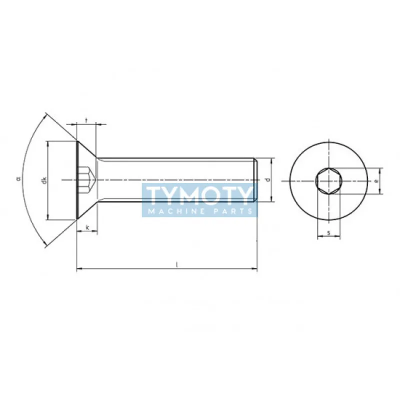 Skrutka zápustná inbus DIN 7991 M12x45-10.9
