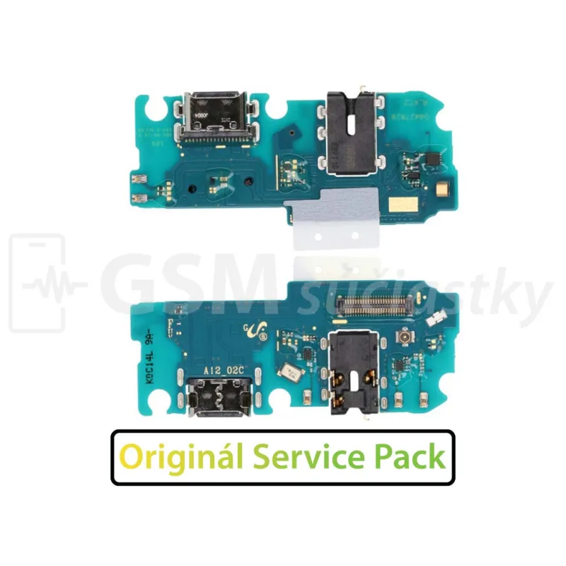 Doska nabíjania Samsung A125, M127 Galaxy A12, M12 - nabíjací konektor, mikrofón - Originál